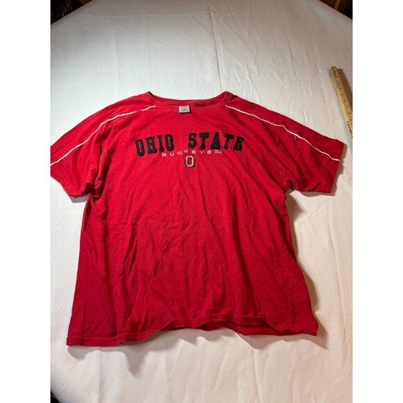 Ohio State Buckeyes T-Shirt Mens 2XL Red Varsity Fan Gear Short Sleeve Crew Neck - Picture 1 of 9